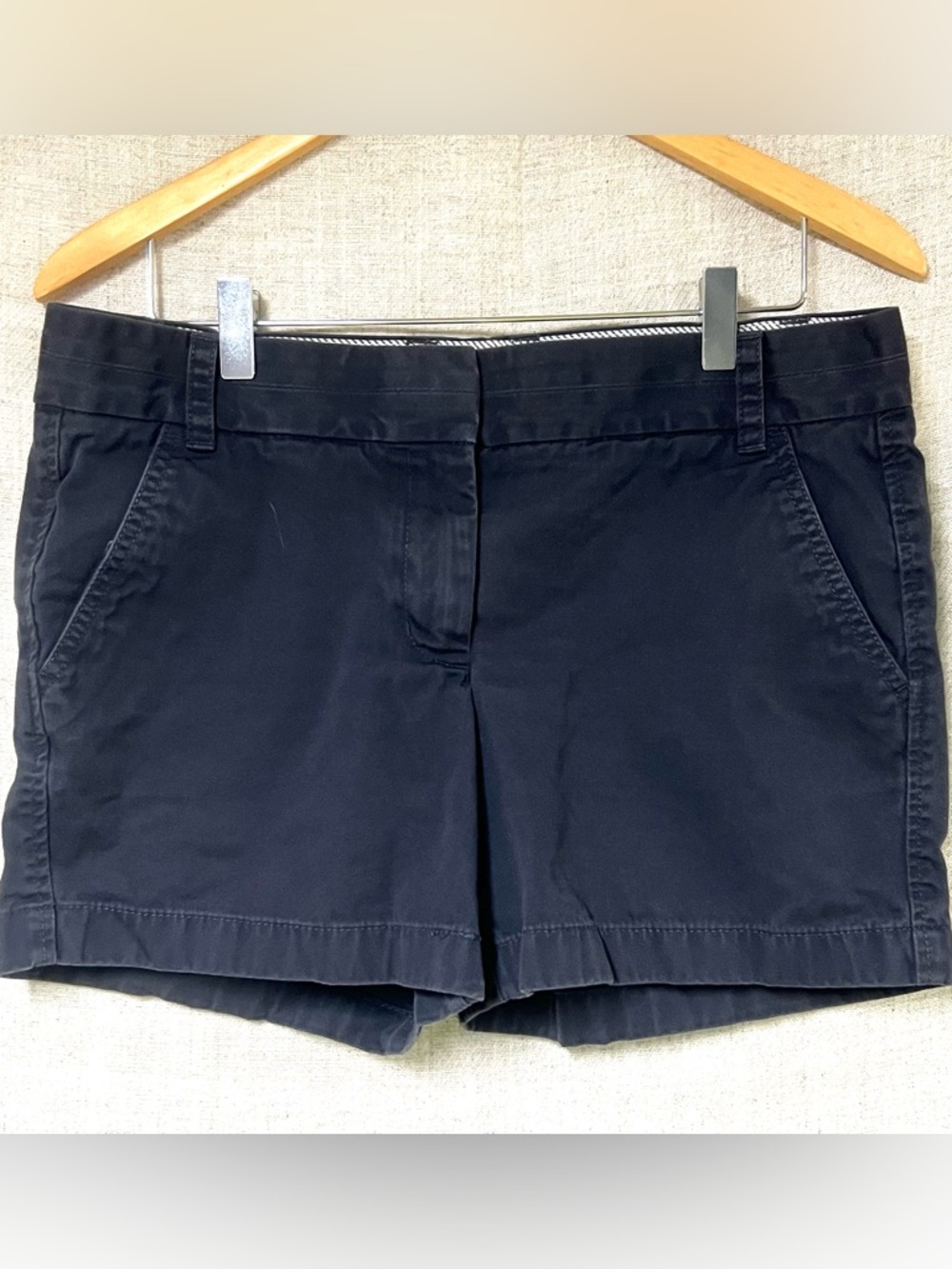 J. Crew Navy Cotton Chino Bermuda Shorts